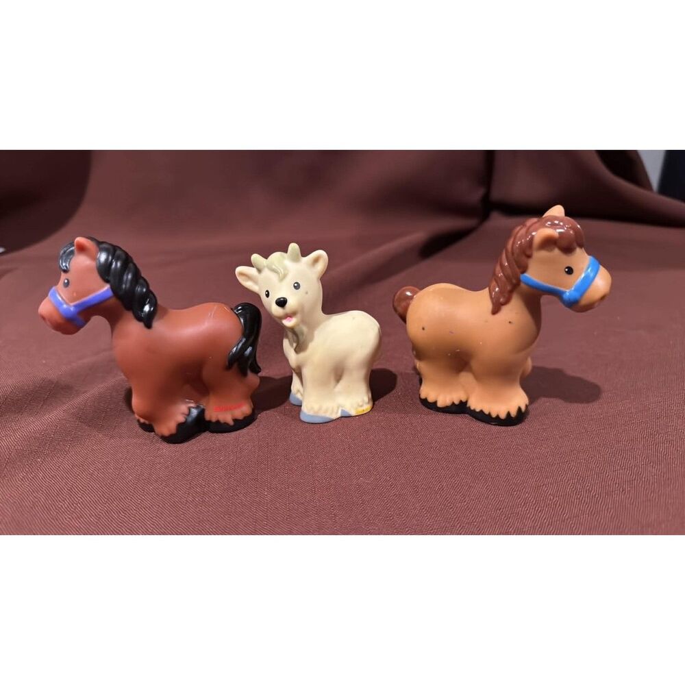 Lot of 3 Fisher Price Little People Animals Horses